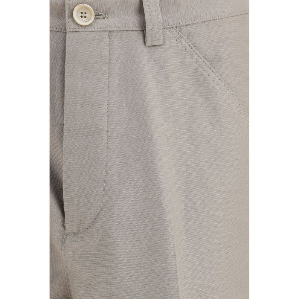 Brunello Cucinelli Beige Cotton Casual Pants for Men