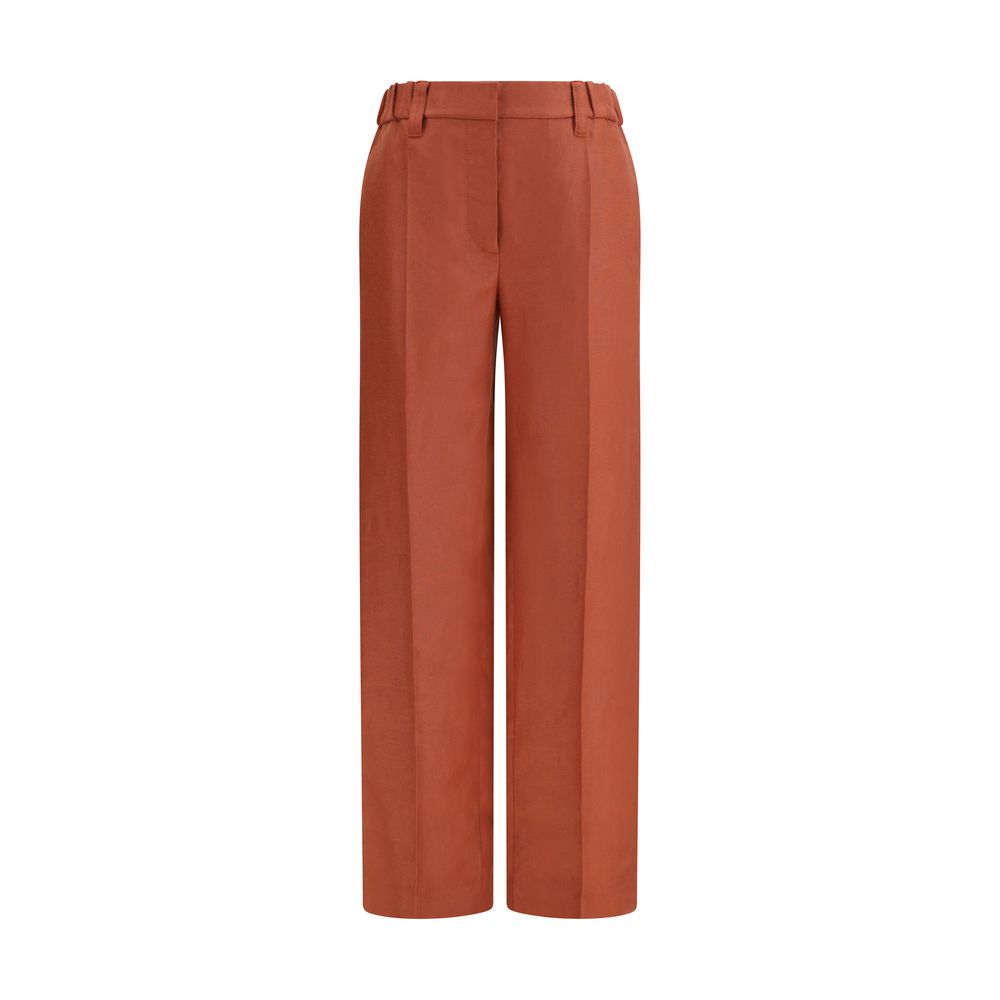 Brunello Cucinelli Multicolor Linen Casual Pants for Women