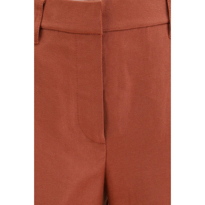 Brunello Cucinelli Multicolor Linen Casual Pants - Women