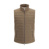 Brunello Cucinelli Beige Quilted Sleeveless Jacket for Men