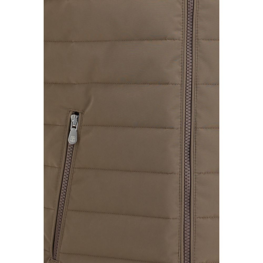 Brunello Cucinelli Beige Quilted Sleeveless Jacket for Men