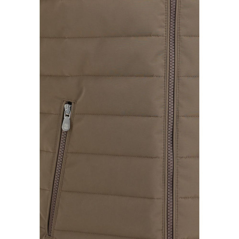 Brunello Cucinelli Beige Quilted Sleeveless Jacket for Men