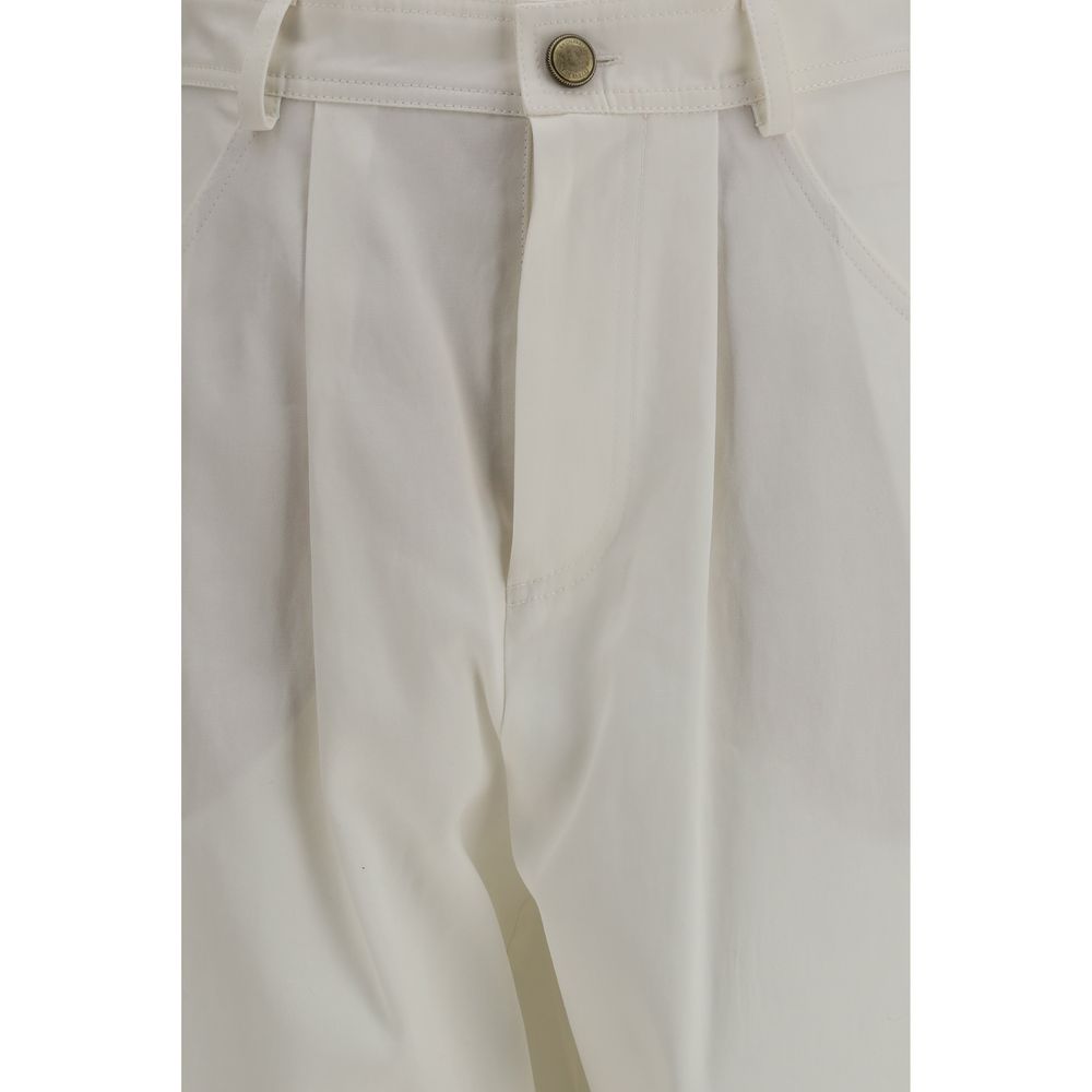 Brunello Cucinelli Beige Silk Casual Pants for Women