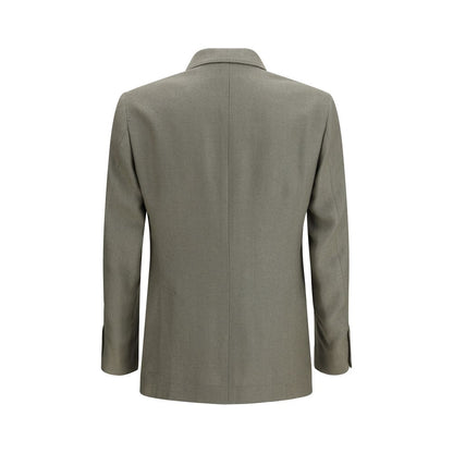 Manteau bicolore en soie Brunello Cucinelli