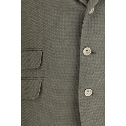 Manteau bicolore en soie Brunello Cucinelli