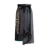 Prada Multicolor Silk Midi Skirt - Contemporary Elegance