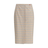 Prada Multicolor Cotton Midi Skirt - Checked Poplin Design