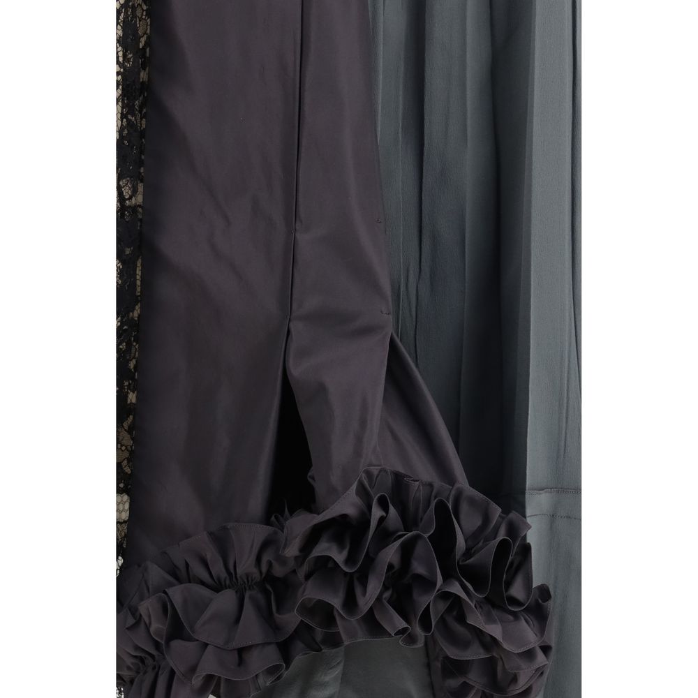 Prada Multicolor Silk Midi Skirt - Contemporary Elegance