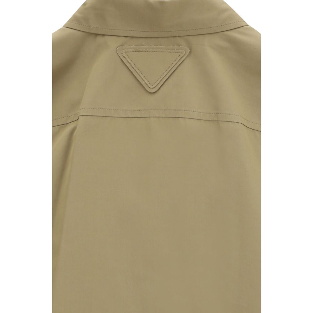 Prada Beige Cotton Poplin Shirt for Women