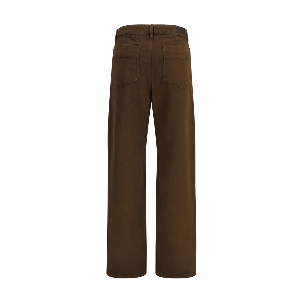 Lemaire Brown Cotton Casual Pants for Women