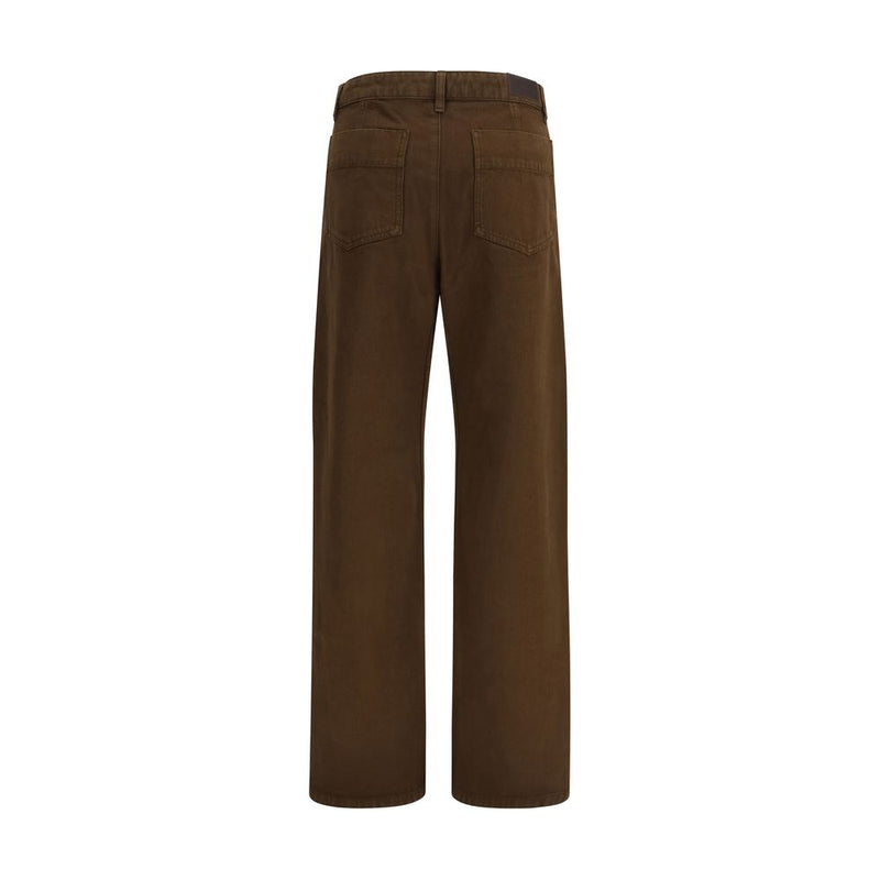 Lemaire Brown Cotton Casual Pants - Timeless Style