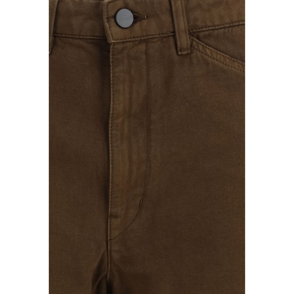 Lemaire Brown Cotton Casual Pants for Women