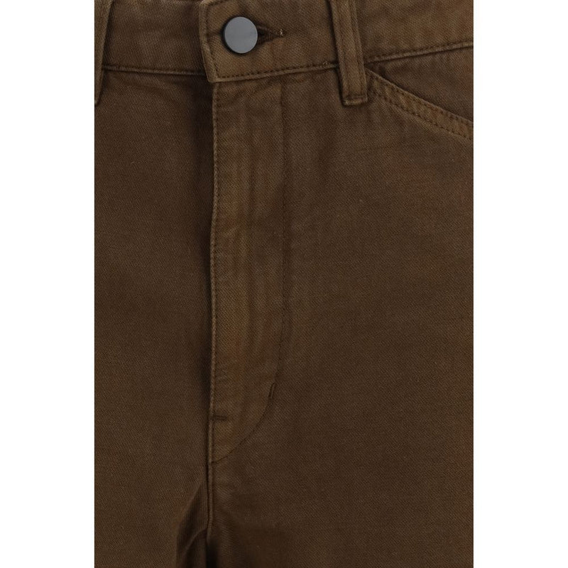 Lemaire Brown Cotton Casual Pants - Timeless Style