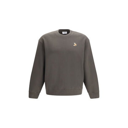 Sweatshirt en coton marron Maison Kitsuné