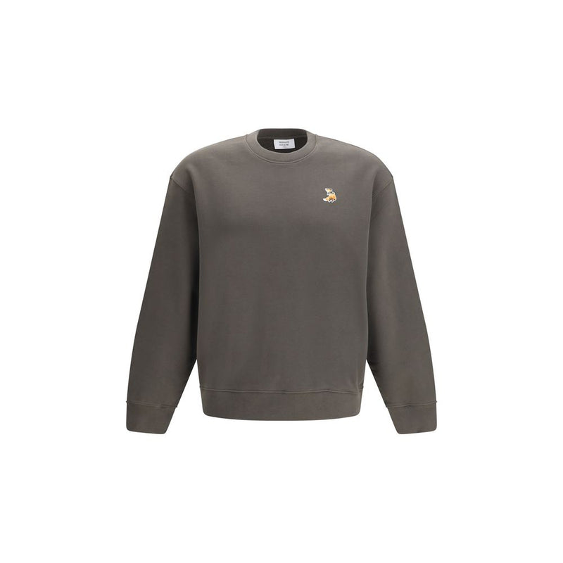 Maison Kitsuné Brown Cotton Sweatshirt with Dreaming Fox