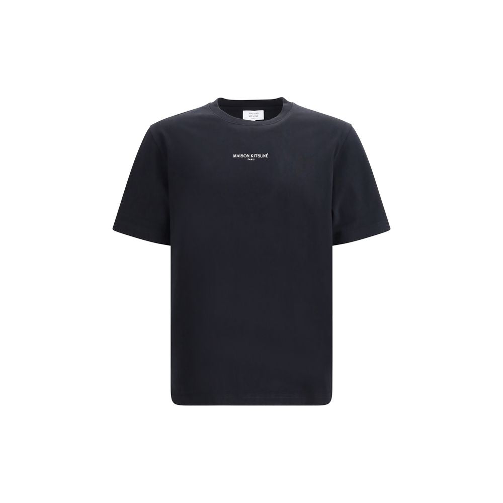 Maison Kitsuné Black Cotton T-Shirt for Men
