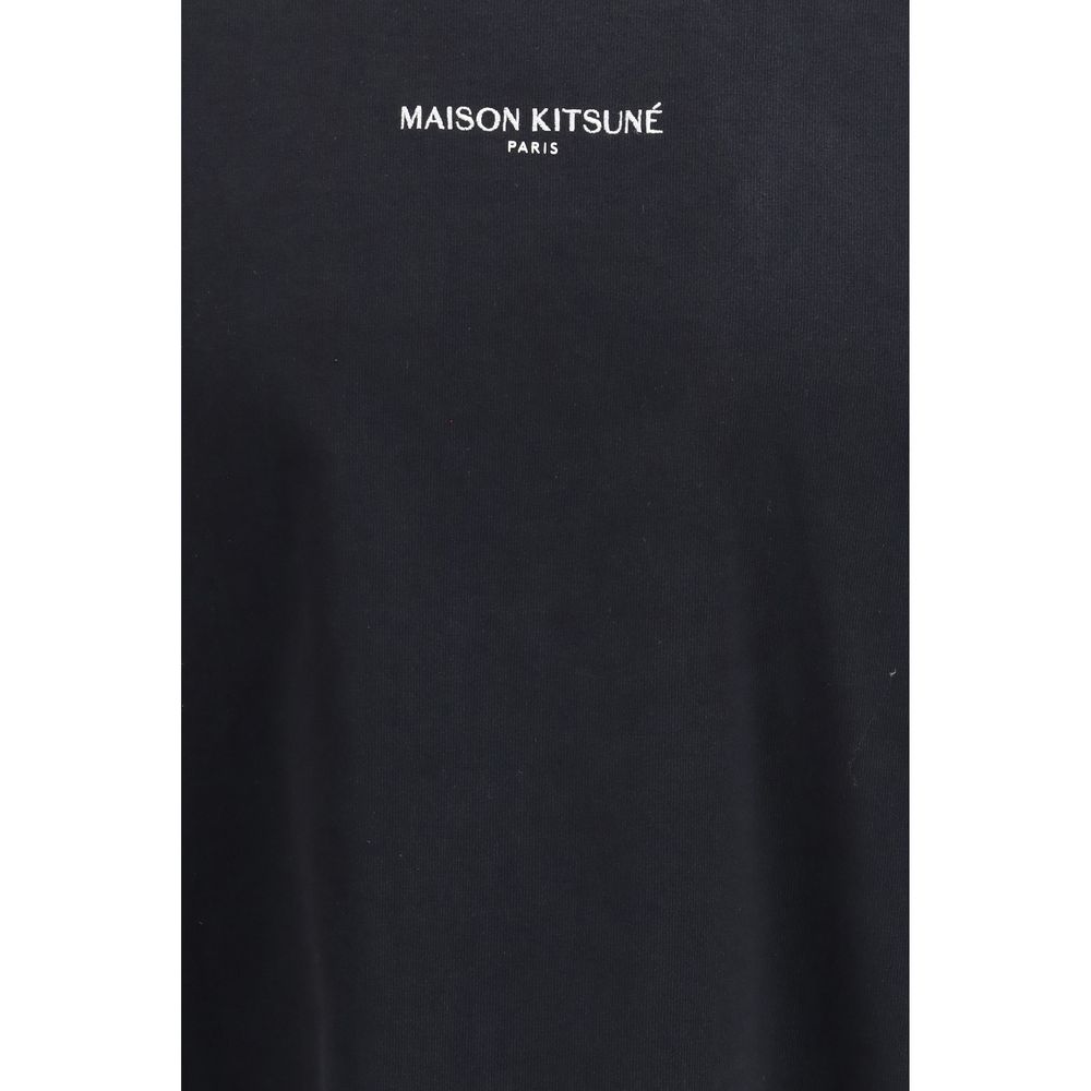 Maison Kitsuné Black Cotton T-Shirt for Men