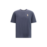 Maison Kitsuné Blue Cotton T-Shirt with Dressed Fox