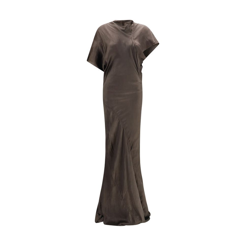 Robe longue Rick Owens marron cuivré