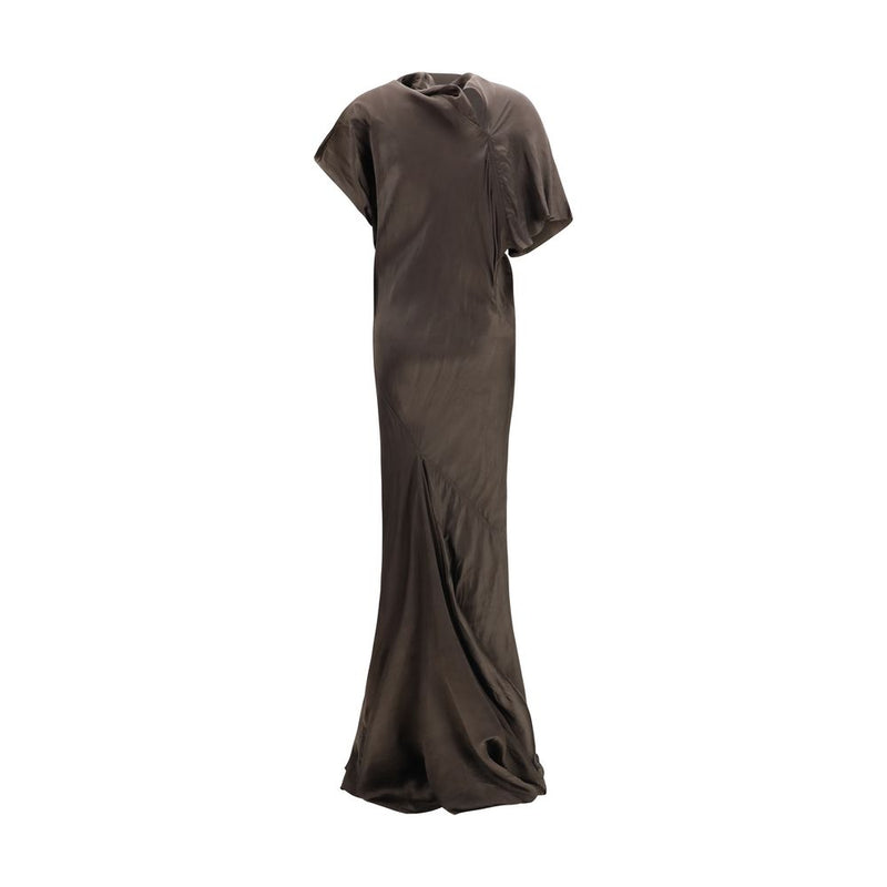 Robe longue Rick Owens marron cuivré