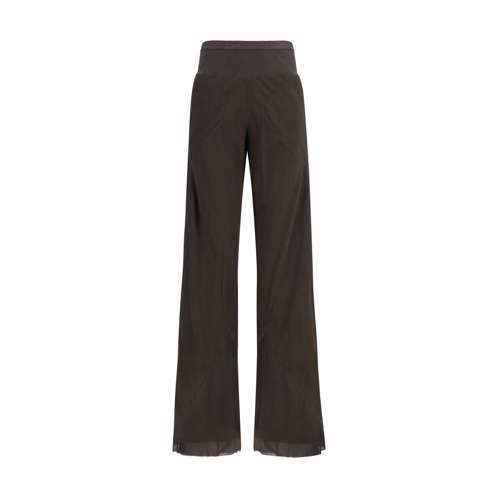 Rick Owens Brown Silk Bias Pants - SS26