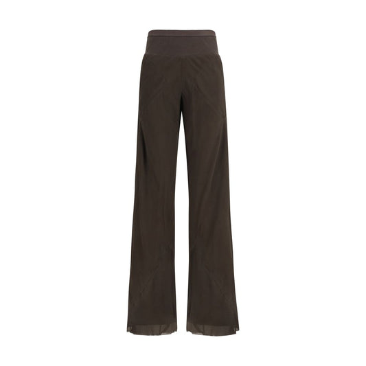 Rick Owens Brown Silk Bias Pants - SS26