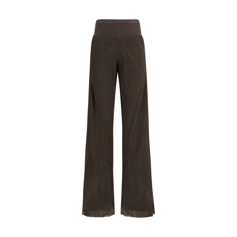 Rick Owens Brown Silk Bias Pants - SS26