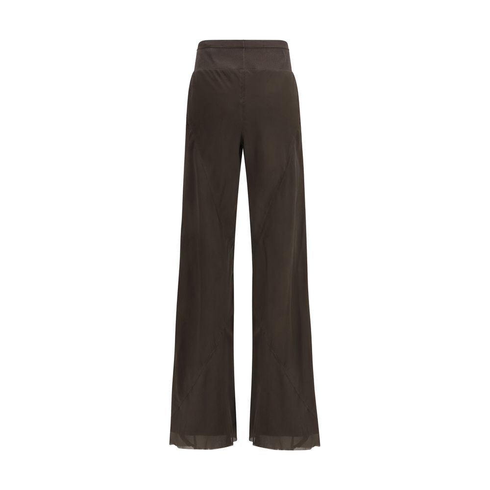 Rick Owens Brown Silk Bias Pants - SS26