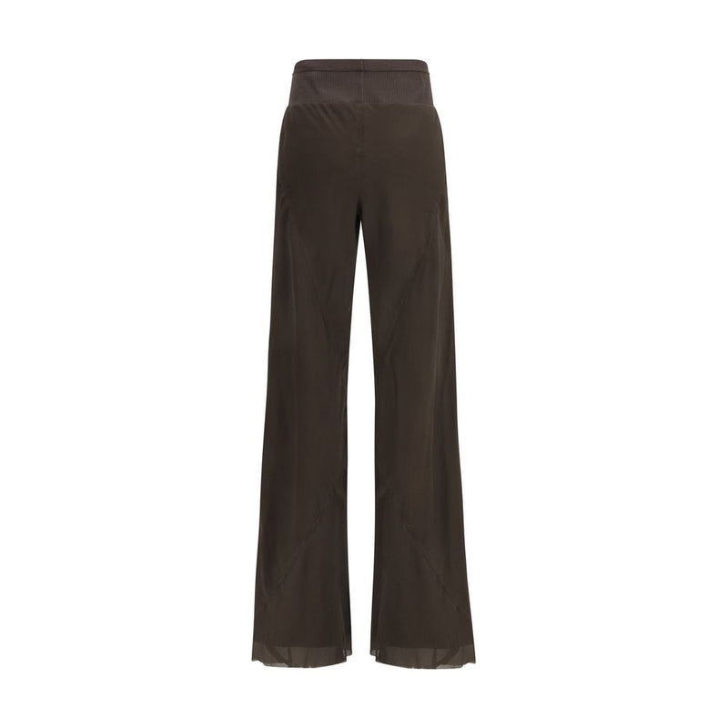 Rick Owens Brown Silk Bias Pants - SS26