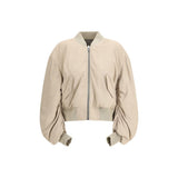 Rick Owens Secchia Flight Bomber in Beige Lamb Leather