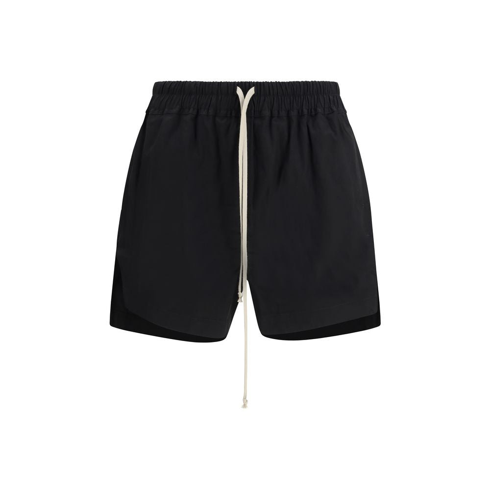 Rick Owens Black Cotton Bermuda Shorts - Modern Essential