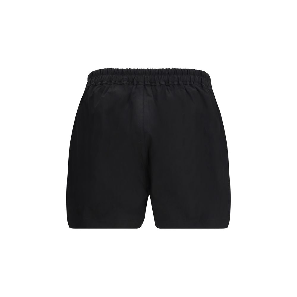 Rick Owens Black Cotton Bermuda Shorts - Modern Essential