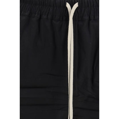 Rick Owens Zwarte Katoenen Bermuda Shorts