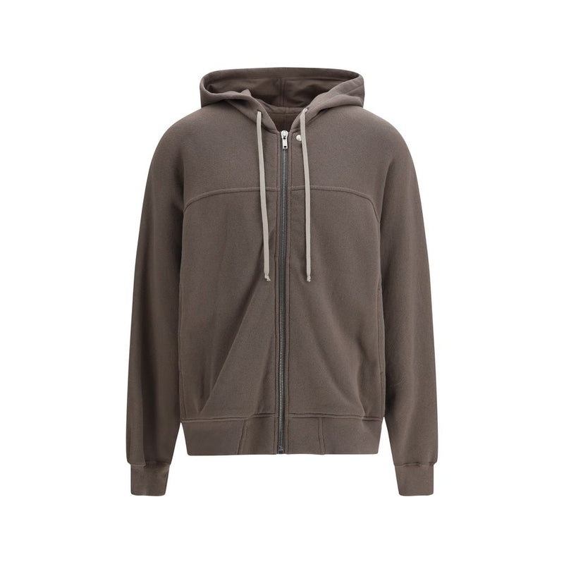 Rick Owens Brown Cotton Sweatshirt - Windbreaker Hooded Style
