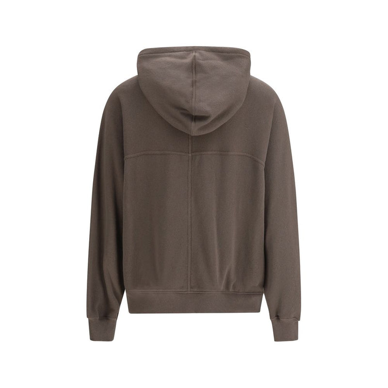 Rick Owens Brown Cotton Sweatshirt - Windbreaker Hooded Style