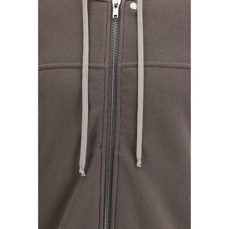 Rick Owens Brown Cotton Sweatshirt - Windbreaker Hooded Style