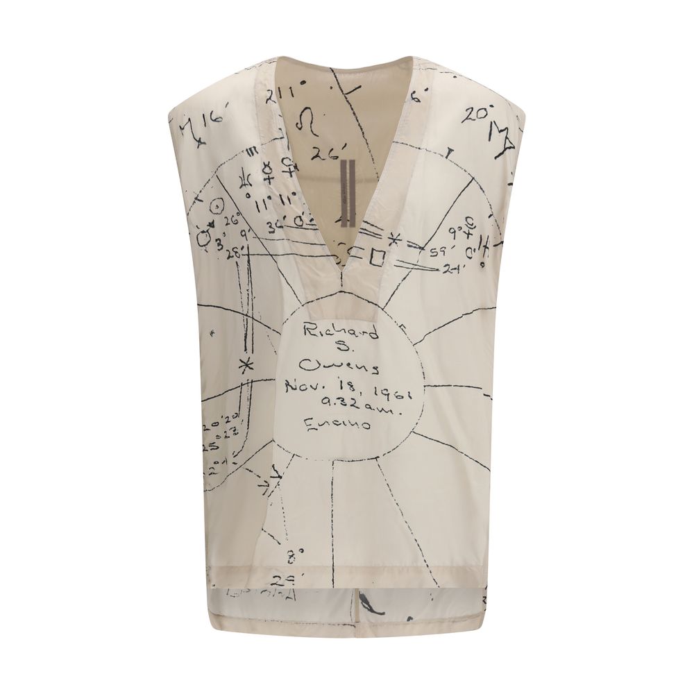 Rick Owens Beige Viscose Shirt - Cropped Flightsuit Top