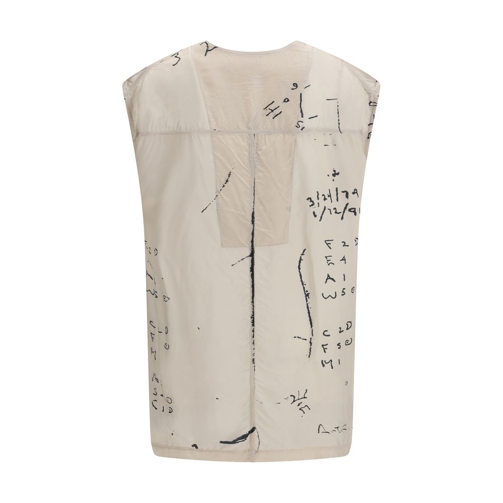 Rick Owens Beige Viscose Shirt - Cropped Flightsuit Top