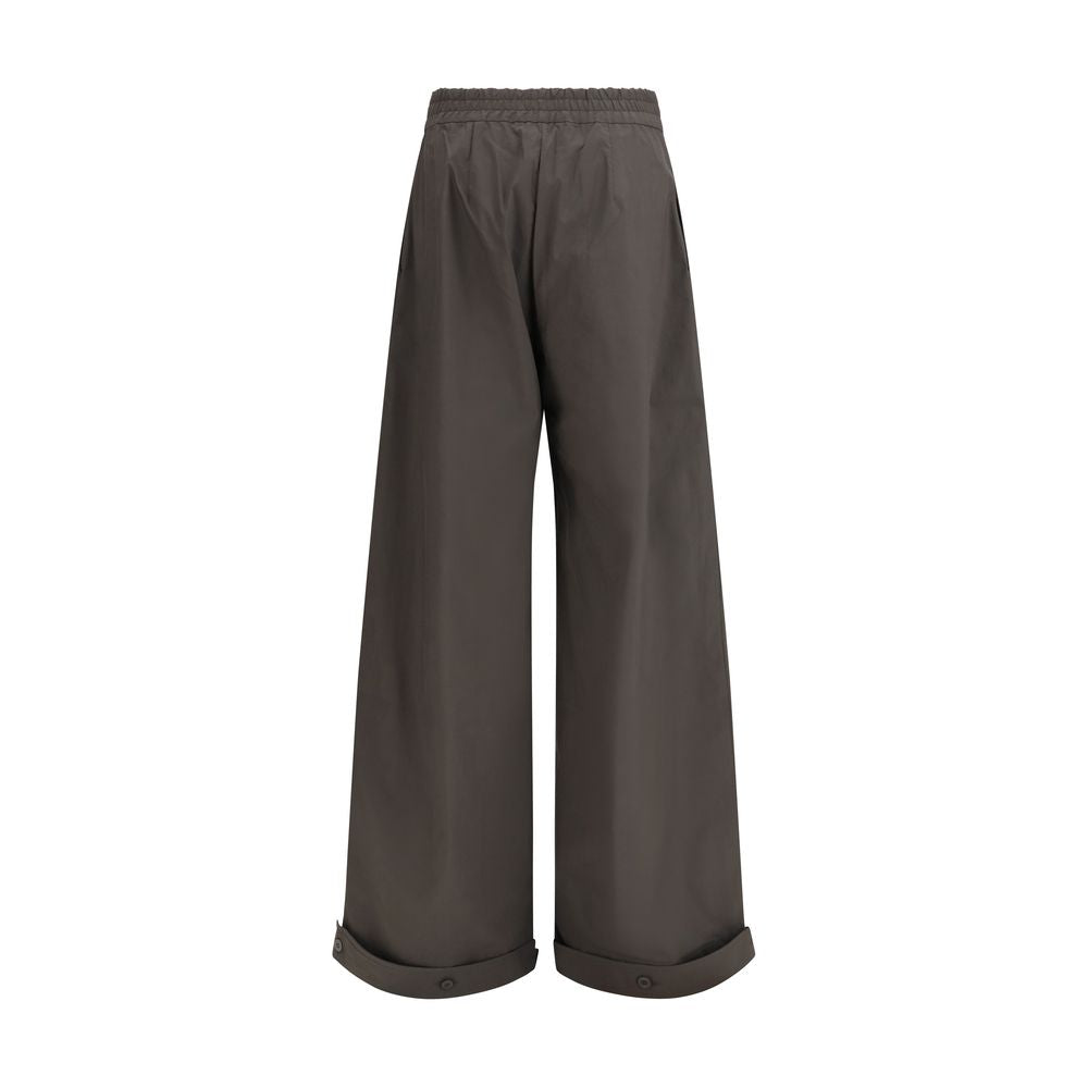 SA SU PHI Petra Gray Cotton Casual Pants for Women