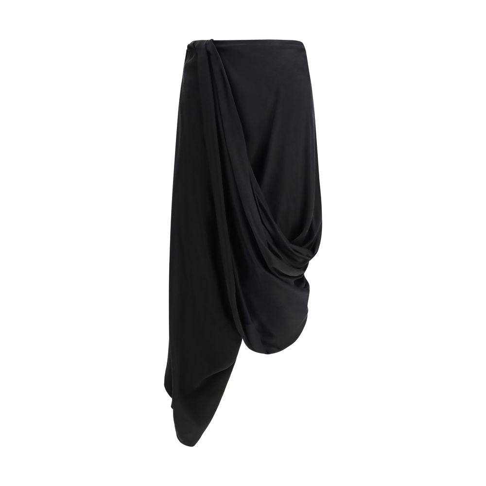 Maison Margiela Black Copper Midi Skirt - Asymmetric Elegance