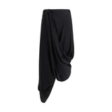 Maison Margiela Black Copper Midi Skirt - Asymmetric Elegance