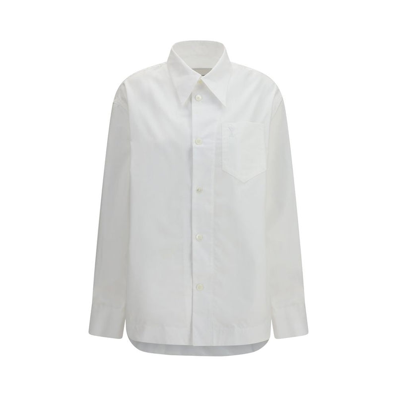 Ami Paris White Cotton Dress Shirt - Everyday Elegance