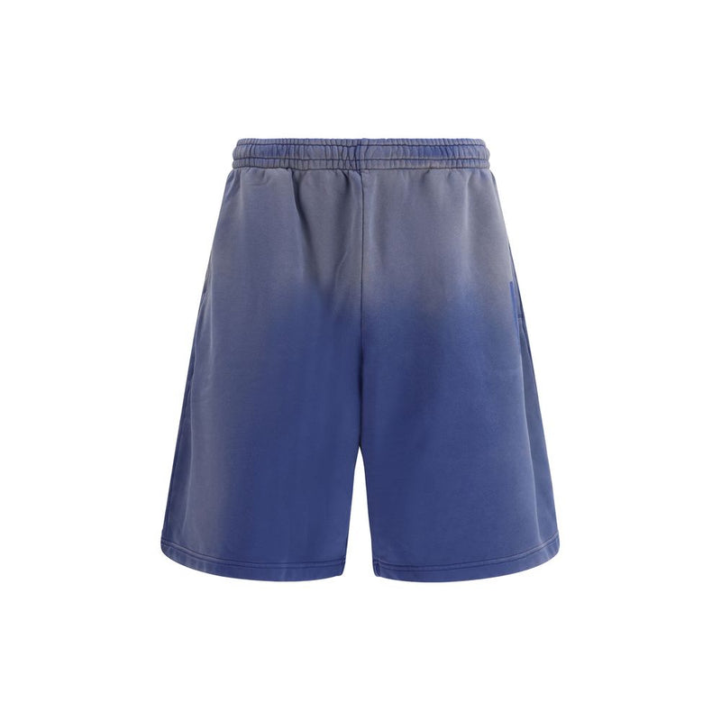 Moschino Blue Cotton Bermuda Shorts for Men