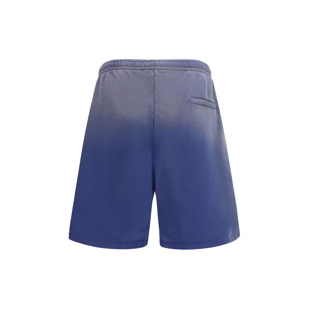 Moschino Blue Cotton Bermuda Shorts for Men