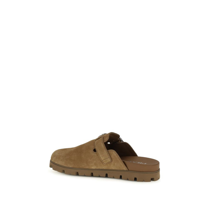 Prada Beige Calf Leather Bos Taurus Mules for Men