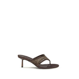 LE SILLA Gilda Brown Goatskin Stiletto Heel Sandals