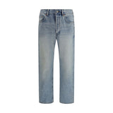 Jeans droit en coton bleu Saint Laurent