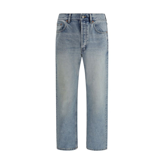 Saint Laurent Blauwe Katoenen Jeans Met Rechte Pijpen