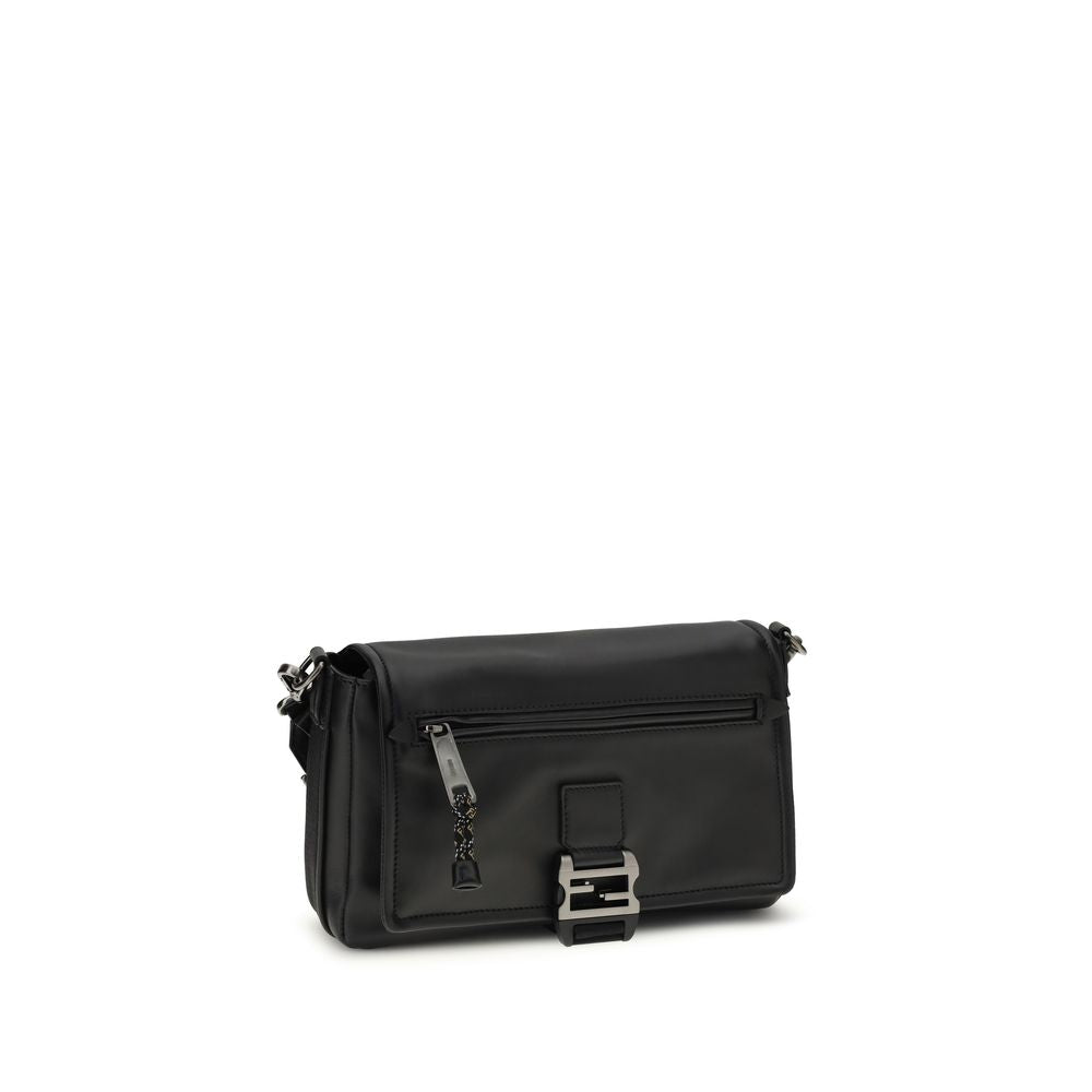 Sac bandoulière Fendi Bos Taurus en cuir de veau noir
