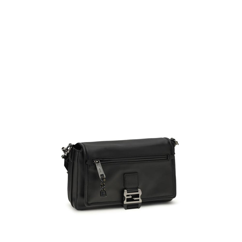 Sac bandoulière Fendi Bos Taurus en cuir de veau noir